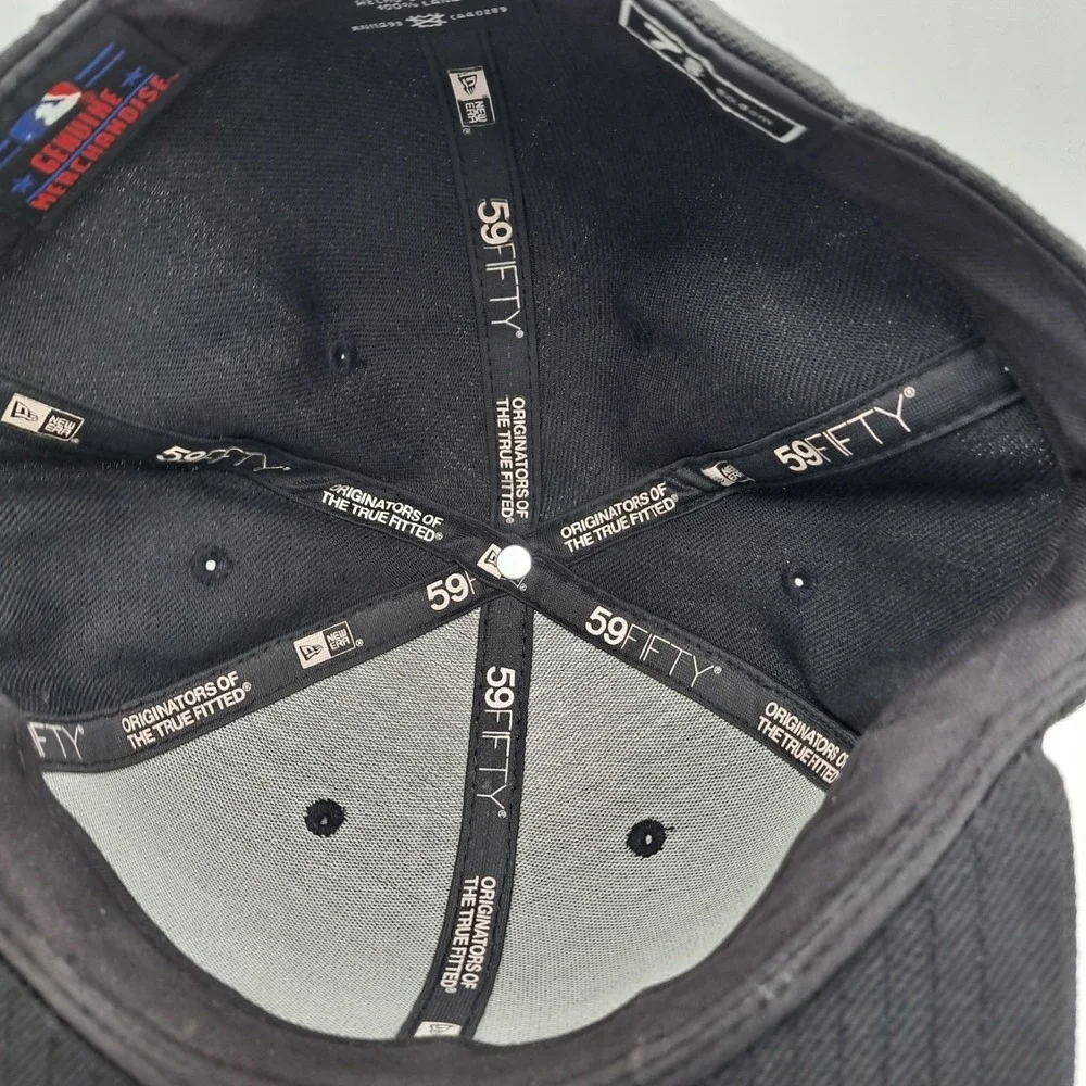 New Era 59FIFTY Francisco Giants All Black Wool Size 7‎ 5/8 Fitted Hat Cap